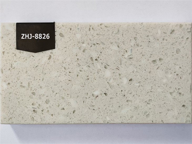 Polished white crystal quartz slabs (2)