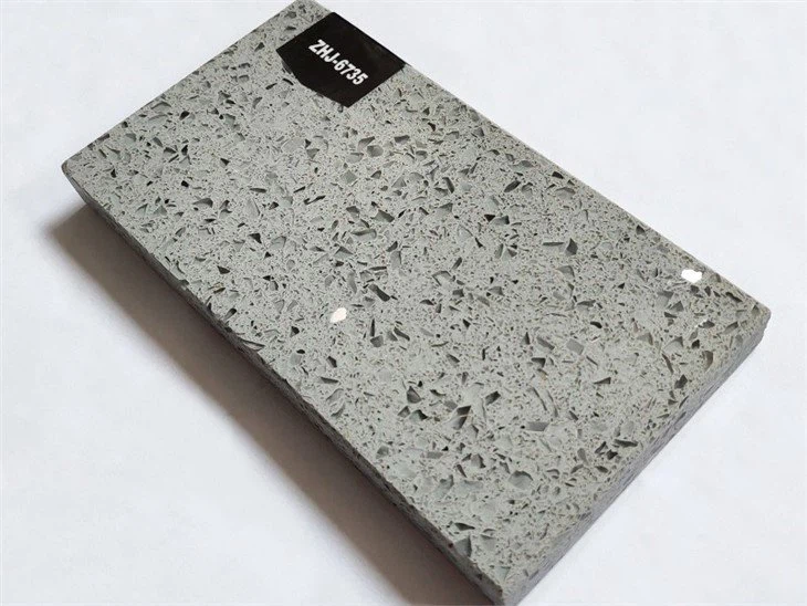 Sparkling Gray Quartz Stone Slab  (2)