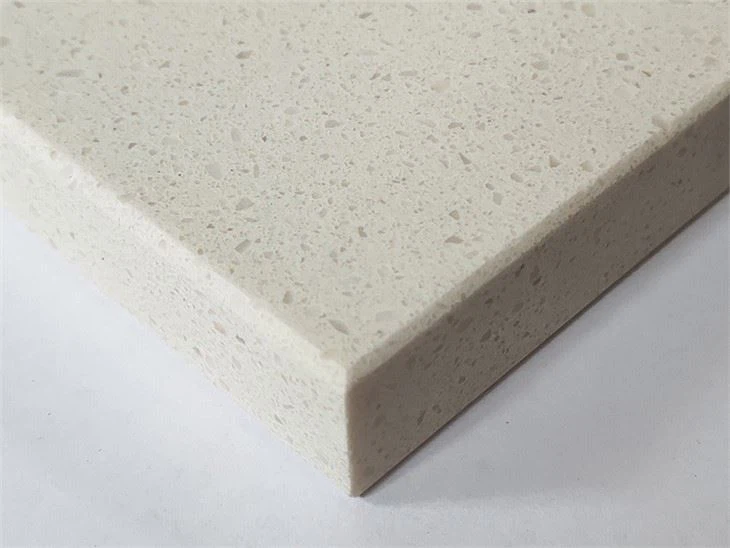 White Small Grain Quartz Stone Slab