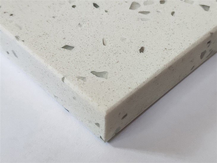 Sparkling white quartz slab with mirror flecks (4)